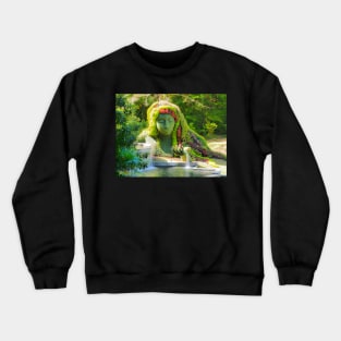 Fountain in botanical garden Crewneck Sweatshirt